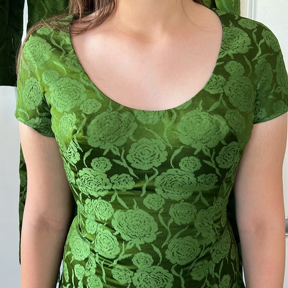 Vtg 1950s RARE Helga Emerald Green dress and jacket Vtg 10 = S/M now 2 pieces - Picture 10 of 14